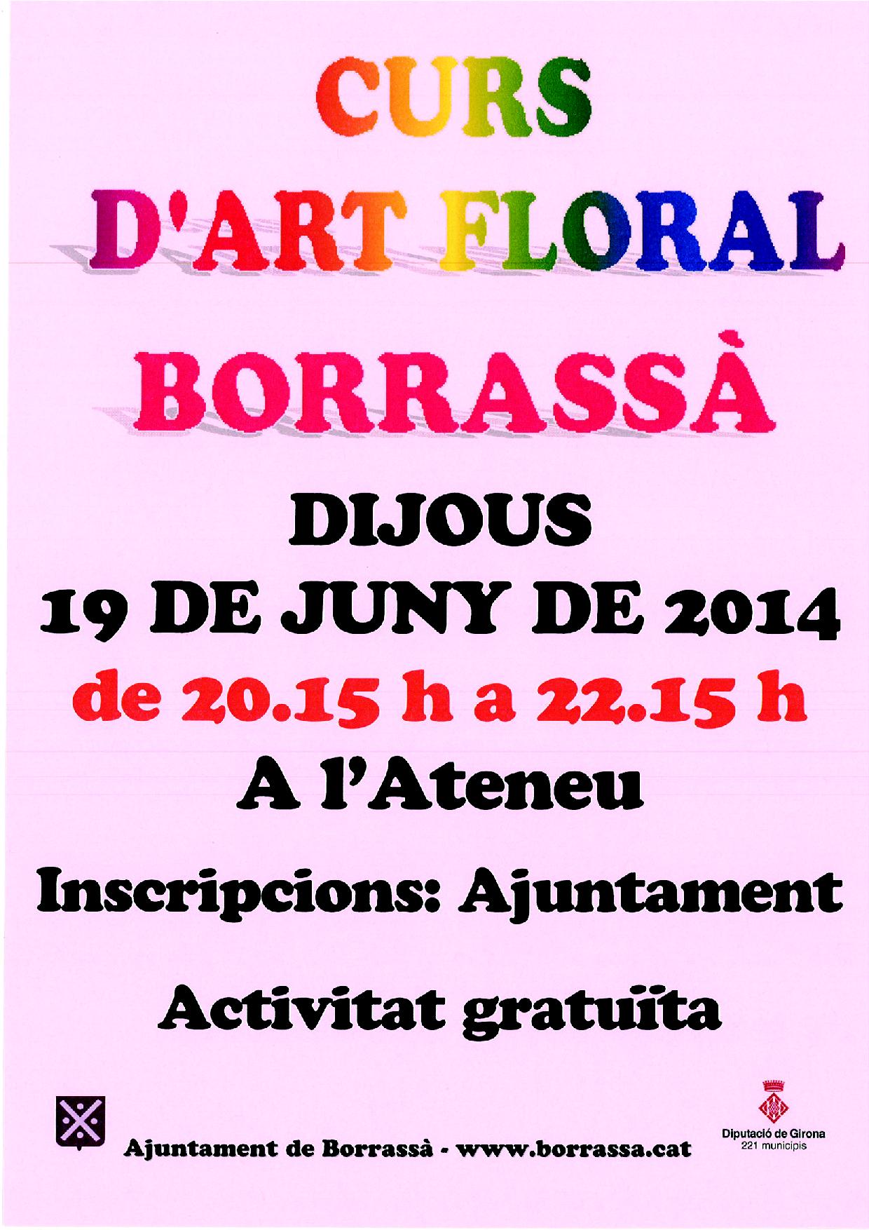 El proper dijous 19 de juny, l'Ateneu acollirà un Curs d'art floral.